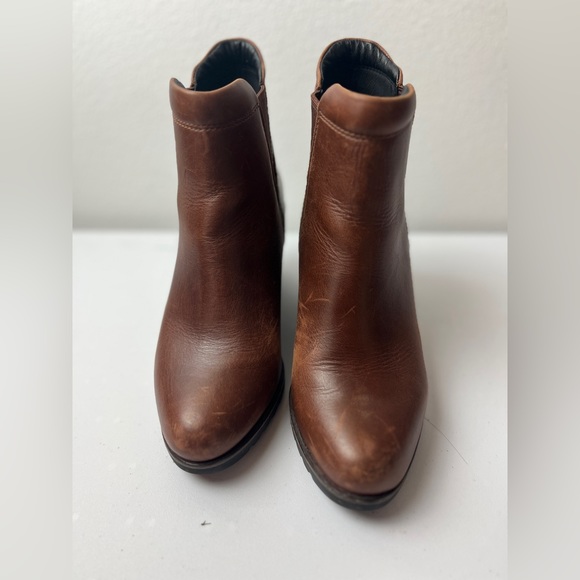 Sorel After Hours Chelsea Boots Size 7.5 Leather Wedge Brown - Picture 3 of 7